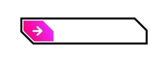 A pink and white button with an arrow pointing to the left vector