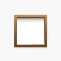 Squared realistic wooden Photo frame on ligh background vector