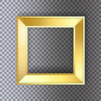 Modern frame for photo or pictures with shadow. realistic golden silver frame vector