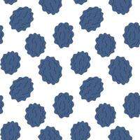 Repeating background with Prunes. Seamless pattern with dried plum fruits for packaging, wrapping, textile, print, template, card. Decorative ornament. Drawn food illustration vector