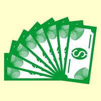 stack of banknotes vector