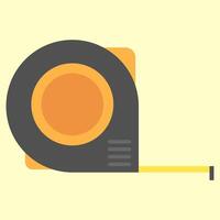 A close-up of a tape measure, showing the design of a tool used for measuring things vector