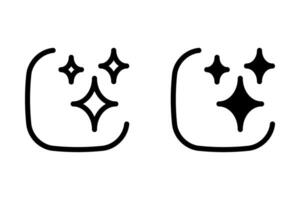 Shine or sparkle icon. Can be used for graphic design elements, website icons, app design, and more vector