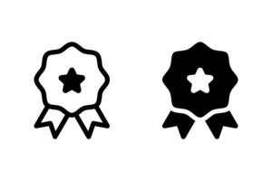 Award badge with a star icon. Perfect for use in graphic design, web design, or print projects related to achievement, recognition, quality, and excellence vector