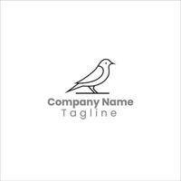 Minimalist Bird Logo Design for Company vector