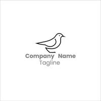 Simple and Elegant Bird Logo vector