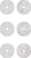 Circular Maze Solutions Puzzles, Paths, and ProblemSolving Strategies vector