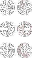 Circular Mazes Solving Puzzles, Paths, and Solutions vector