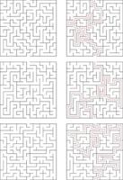 Complex Mazes Solutions Finding Paths Through Intricate Puzzles vector