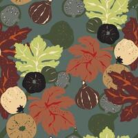 a pattern with various fruits and vegetables vector