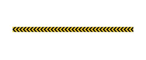 Caution yellow warning lines isolated on white background. vector