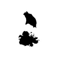 Antigua and Barbuda map stock image. vector