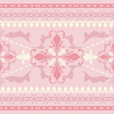 Curved, scroll-like embellishments sense of movement flow vertical lines balance Royal Pastel Pink elegance to the composition aesthetic reminiscent of Rococo Baroque Victorian for Luxury packaging