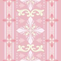 Soft pastel pink as the background luxurious and vintage feel, ideal for high-end applications delicate harmonious look seamless scroll border pattern floral leafy motif giving it classical aesthetic vector