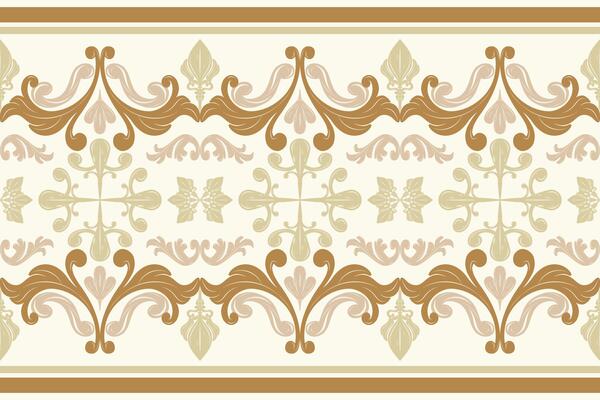 high-end wallpapers, textiles, ceramic tiles decorative panel sophisticated warm shades of brown beige gold classical and contemporary interior decor offering a timeless elegance luxury border pattern