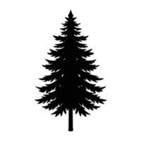pine tree silhouette , illustration on white background. pine tree silhouette. vector