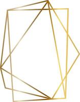 Golden geometric frame creating an elegant and modern design, perfect for invitations, cards, and decorative projects, providing a touch of luxury and sophistication vector