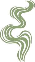 Flowing green wavy lines create a captivating abstract pattern against a pristine white background, enhancing various design projects with elegance and modernity vector
