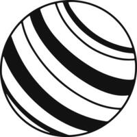 Black and white stripes wrapping around a sphere, creating a bold visual with a mesmerizing optical illusion, perfect for designs needing a touch of abstract geometry vector