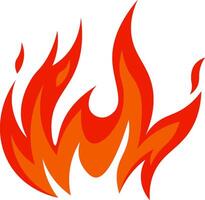 Red and orange stylized flames rising on a white background, creating a vibrant and energetic visual, perfect for representing concepts of heat, energy, and passion vector