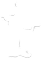 Minimalist abstract illustration depicting gray smoke softly rising from the bottom against a white background, creating a serene and ethereal atmosphere vector