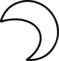 Hand drawn waxing crescent moon symbolizing new beginnings, progress, and the cyclical nature of time, ideal for projects related to astronomy, spirituality, or personal growth vector