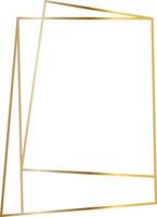 Golden frame with overlapping geometric lines creating an elegant and modern design, perfect for adding a touch of sophistication to any project vector