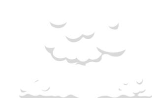Cartoon clouds are creating a light gray pattern on a white background, suggesting a clear sky with a few fluffy clouds floating peacefully vector