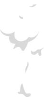 Cartoon smoke cloud is slowly rising and swirling, creating a visually appealing effect against a clean white backdrop, ideal for depicting various concepts related to vapor, steam, or air movement vector