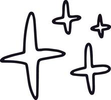 Hand drawn stars creating a playful and whimsical design, infusing projects with a delightful touch of childlike charm and inviting imagination and creativity vector