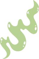 Wavy green slime with bubbles is floating upwards on a white background, creating a visually appealing abstract representation of goo, possibly suitable for Halloween or other themed projects vector