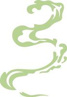 Light green smoke swirling and forming abstract shapes over a white background, creating a captivating design filled with soft pastel colors and delicate, ethereal patterns vector