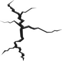 Ground splitting open, forming a deep, dark fissure, representing the devastating impact of earthquakes, destruction, and geological faults in the Earth's surface vector