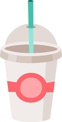 Disposable coffee cup featuring a domed lid and plastic straw, indicating a hot beverage ready for enjoyment while on the move, perfect for busy mornings or quick breaks