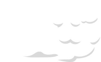 Minimalist illustration representing stylized clouds floating on a white background, ideal for websites, apps and various graphic design projects vector