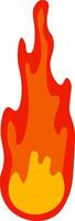 Stylized fire flames rising with a bright orange glow, generating a vibrant, energetic visual that captures the essence of heat, combustion, and dynamic energy vector