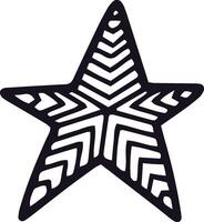Filling the area of a five pointed star with a simple geometric pattern, creating an elegant and visually appealing decoration suitable for a variety of design applications vector