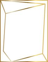 Golden frame with polygonal design creating a sophisticated and modern white space ideal for showcasing text or images, adding a touch of elegance and luxury vector