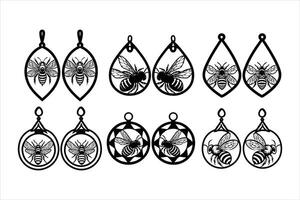 Bumble Bee Earrings That Add a Touch of Whimsy vector