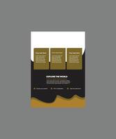 travel flyer design template set vector