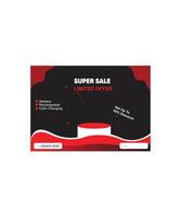 headphone sale post design template vector