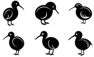 Kiwi Bird Silhouette design vector