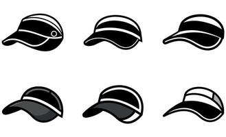 Black and White Caps Collection design vector