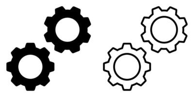 Gears icons symbol simple design vector