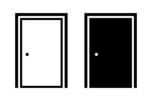 Door icons set simple design vector