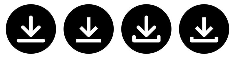 Download icons set simple design vector