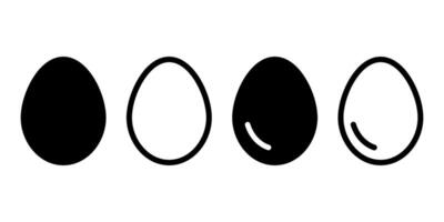 Eggs icons simple design vector