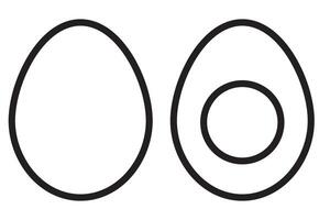 Eggs icon symbol simple design line vector