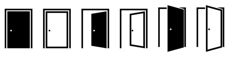 Door icon set symbol simple design vector
