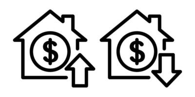 House heating icons simple design vector